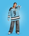 Woman Wearing Ice Hockey Jersey Mockup