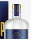 Gin Bottle with Box Mockup