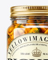 Glass Jar with Chanterelles Mockup