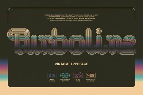 Turboline Vintage Font - Cool Fonts