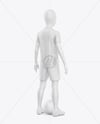 Kids Soccer Kit w/ Mannequin Mockup - Back Half Side View