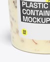 Plastic Container with Clam Chowder Mockup