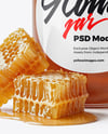 Glass Jar with Sage Honey Mockup