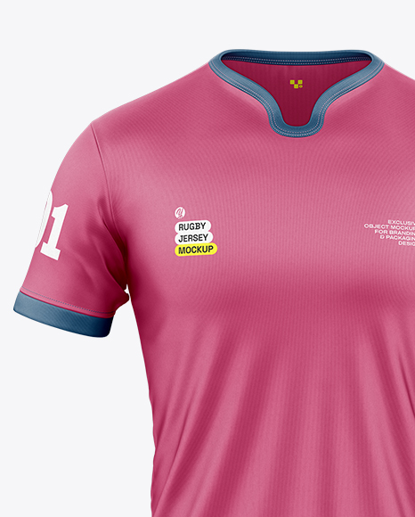 Men’s Rugby Jersey Mockup - Front View