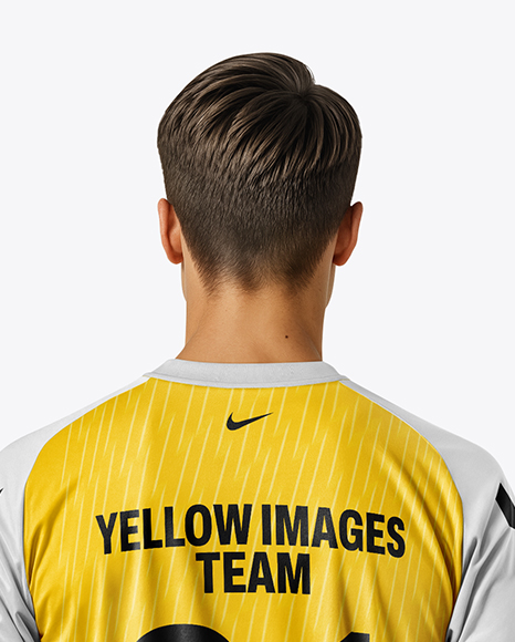 Soccer Goalkeeper Wearing Long Sleeve Jersey and Shorts Mockup