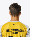 Soccer Goalkeeper Wearing Long Sleeve Jersey and Shorts Mockup