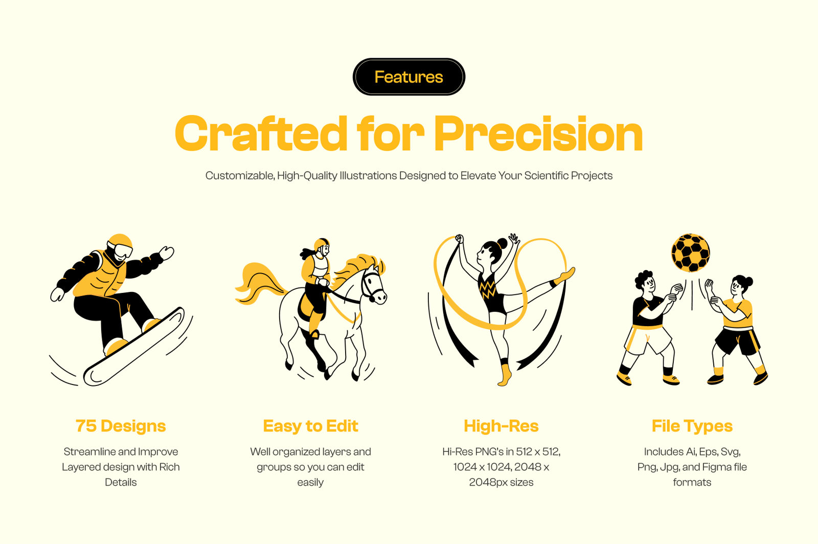 Sports Drawing Illustration Set