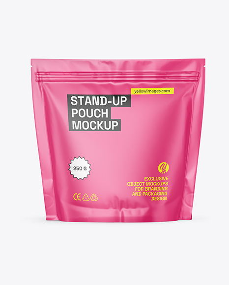 Matte Stand-up Pouch Mockup