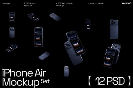 Iphone 17 Pro Mockup Set - Creative Store