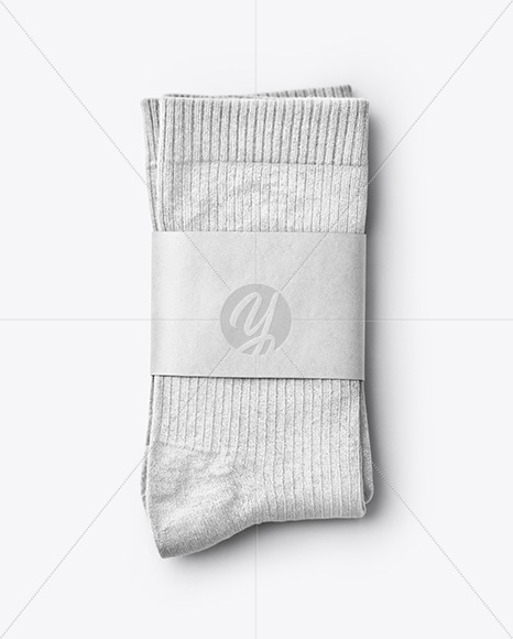Socks with Label Mockup