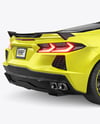 Sport Car Mockup - Back Half Side View