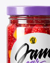 Glass Jar with Mixed Fruits Preserves Mockup