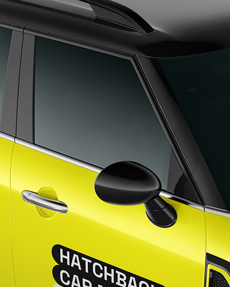 Hatchback Mockup - Half Side View