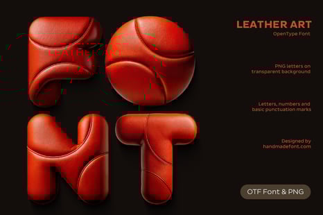 Leather Art Font - Creative Store