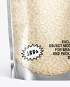 Clear Stand-Up Pouch w/ Rice Mockup