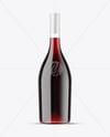 Clear Glass Red Wine Bottle Mockup