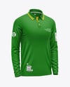 Men's Long Sleeve Polo Shirt Mockup