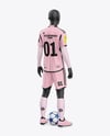 Soccer Kit w/ Mannequin Mockup - Back Half Side View