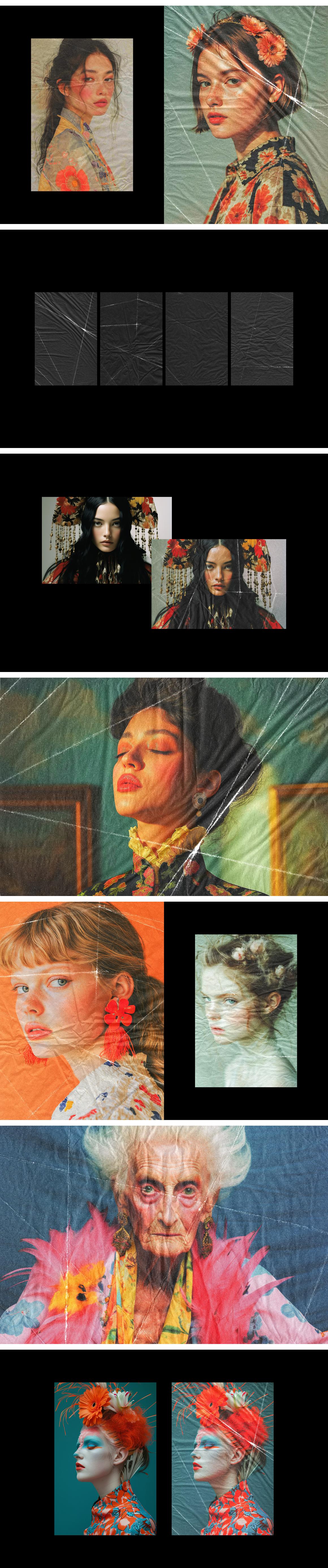 Vintage Crumpling Paper Photo Effect