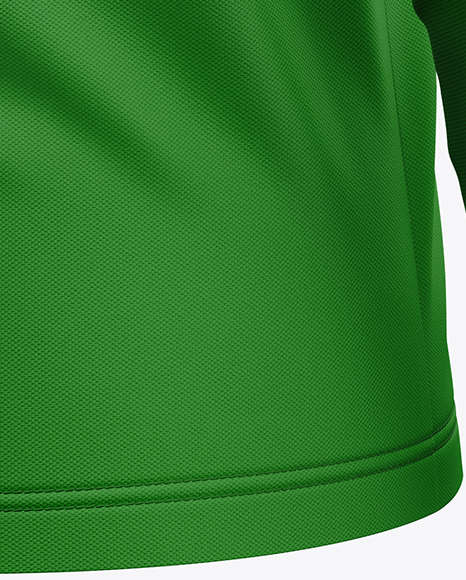 Men's Long Sleeve Raglan Polo Mockup