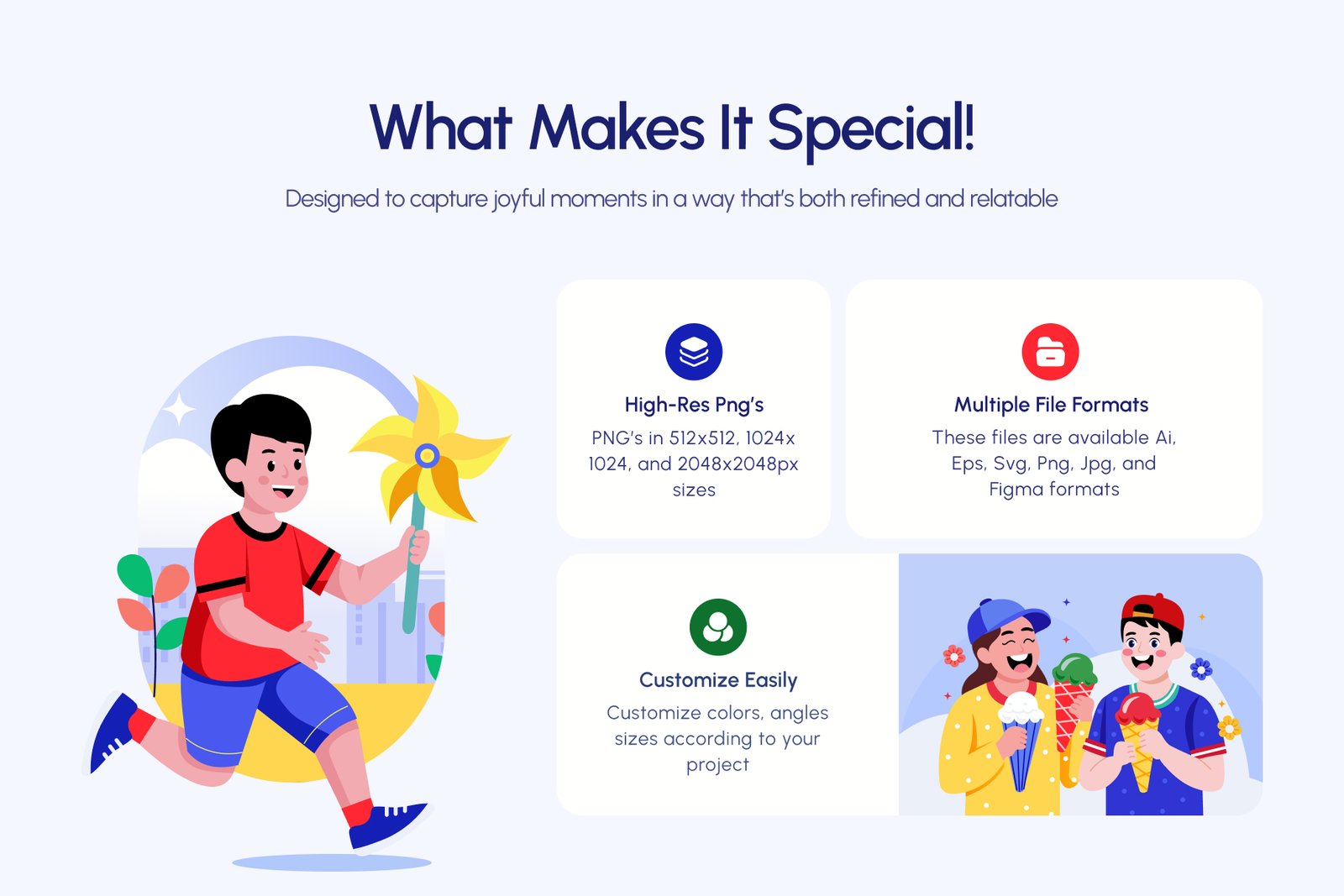 Happy People Illustration Art Set