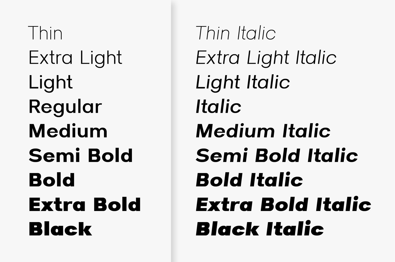 Raela a Geometric Sans Serif Family