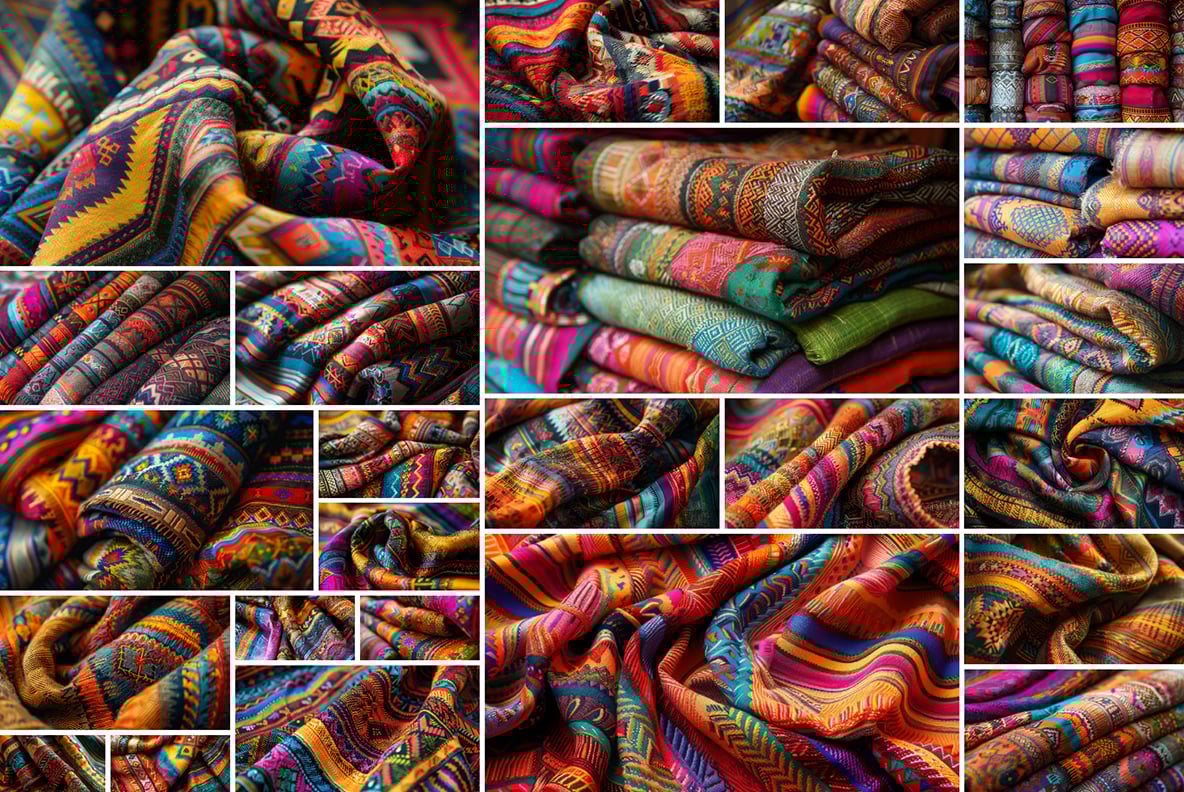 South American Fabric Patterns - 48 images