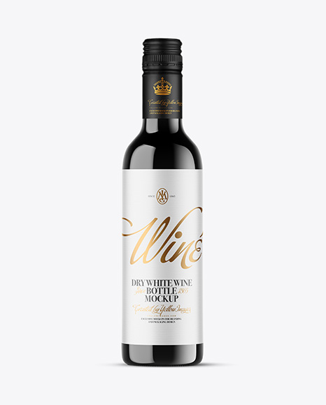 Dark Glass Wine Bottle Mockup - Packaging mockups