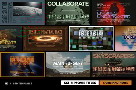 Sci-Fi Movie Titles - Stationery Mockups