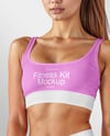 Woman Wearing Sports Bra and Shorts Mockup