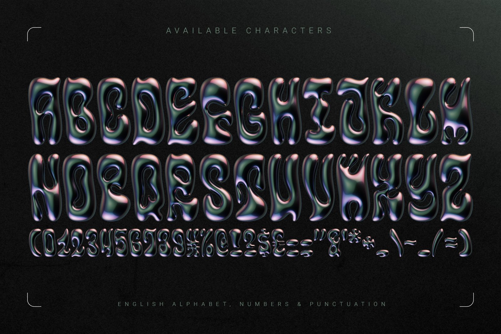 Obsidian Flex - Color Bitmap Font