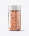 Plastic Jar with Pink Salt Mockup