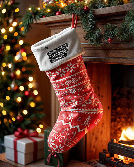 Christmas Stocking Mockup - Socks mockup