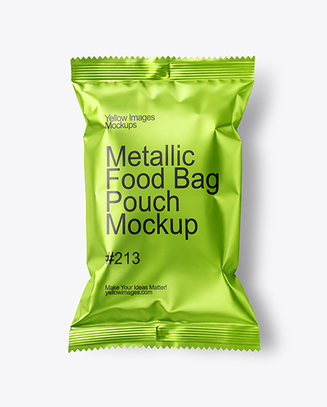 Metallic Food Bag Mockup