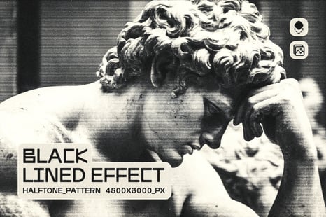 Black Lined Photo Effect - Add-Ons