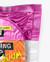 Clear Plastic Flow-Pack with Salmon Fish Steak Mockup