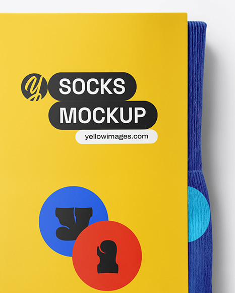 Socks with Label Mockup