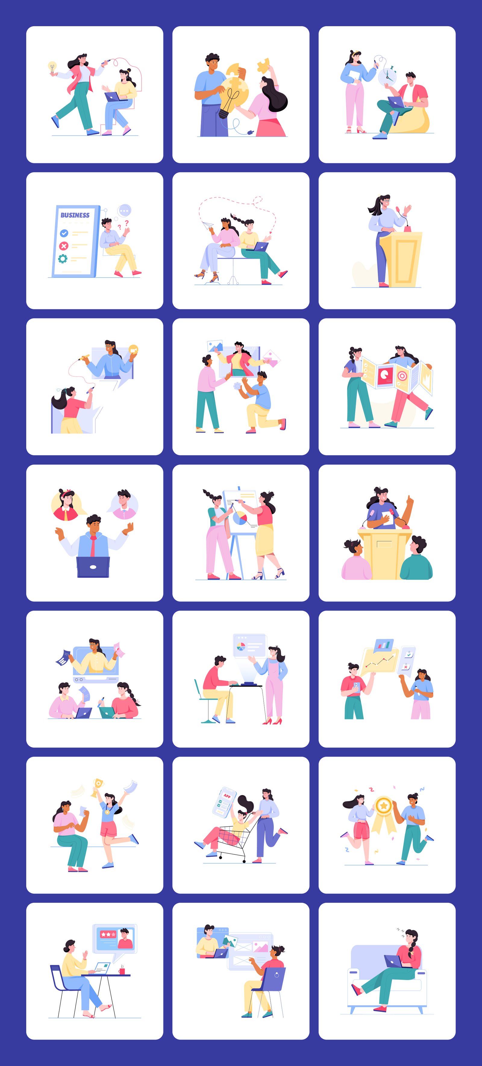 Business Flat Illustrations