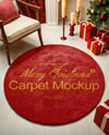 Carpet Near the Christmas Tree Mockup