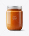 Glass Jar with Lobster Bisque Mockup