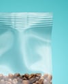 Clear Plastic Bag with Coffee Beans Mockup