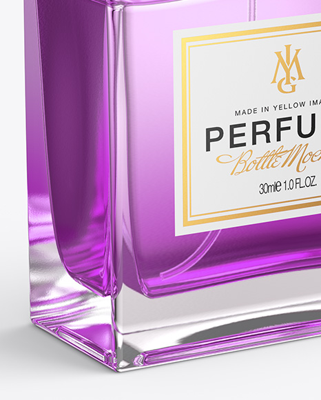 Clear Glass Perfume Bottle Mockup
