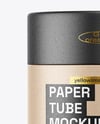 Kraft Paper Tube with Tea Mockup