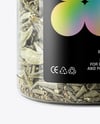 Plastic Jar with Sage Herb Mockup