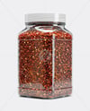 Plastc Square Jar with Chili Pepper Flakes Mockup