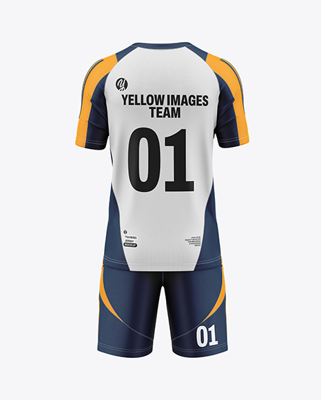 Training Short Sleeve Kit Mockup - Back View