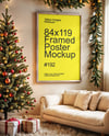 Poster with Wooden Frame in a Room Mockup