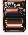 iPhone 17 Pro Max Cosmic Orange Mockup