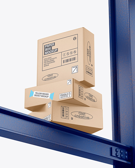 Paper Boxes on the Beams Mockup