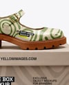 Mary Jane Shoe with Box Mockup